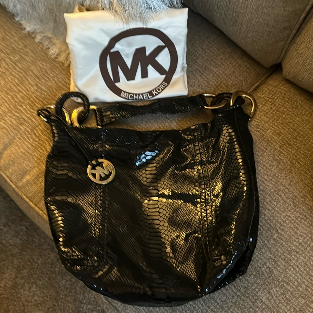 Michael Kors Python Shoulder Bag With Dustbag - image 1